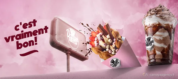 Bannière « C’est vraiment bon ! », réalisé par Camaya pour Dream Crêpes