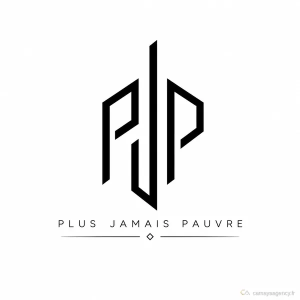 Logo PJP, réalisé par Camaya pour PJP – Plus Jamais Pauvre